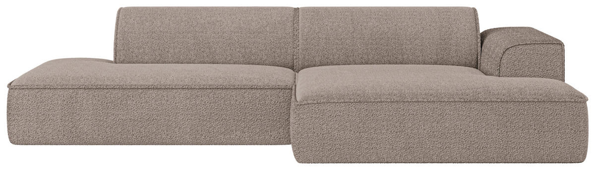 ROHOVÁ SEDAČKA, plast, textil, kompozitní dřevo, šedohnědá - černá/šedohnědá, Konvenční, kompozitní dřevo/textil (294/165cm) - Livetastic