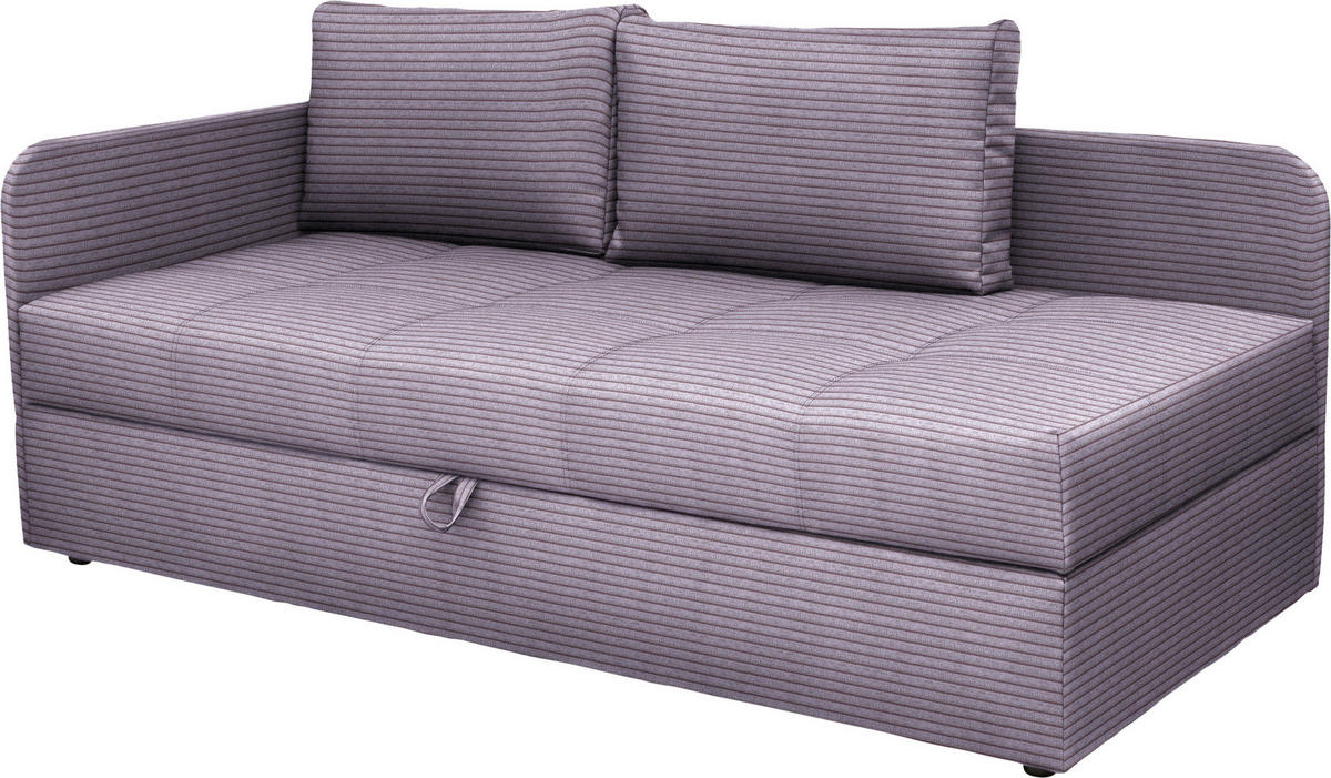 LIEGE Cord Lila  - Lila/Schwarz, Basics, Kunststoff/Textil (95/90/205cm) - Xora