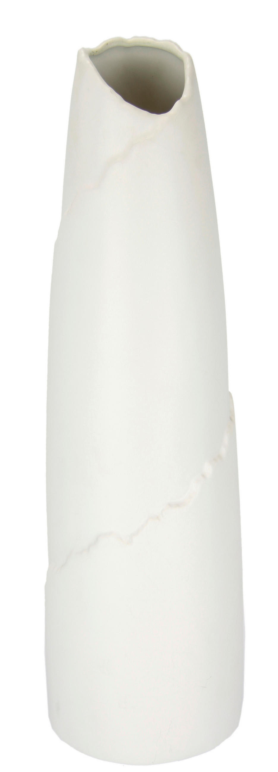 XXXLutz Vase Weiß 14x49x14 cm