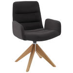 ARMLEHNSTUHL  in Cord  - Naturfarben/Mokka, Design, Holz/Textil (61/88/66cm) - Dieter Knoll