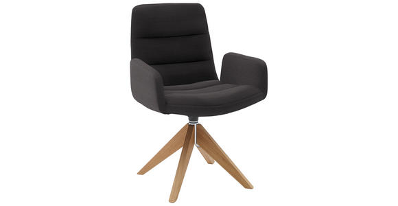 ARMLEHNSTUHL  in Cord  - Naturfarben/Mokka, Design, Holz/Textil (61/88/66cm) - Dieter Knoll