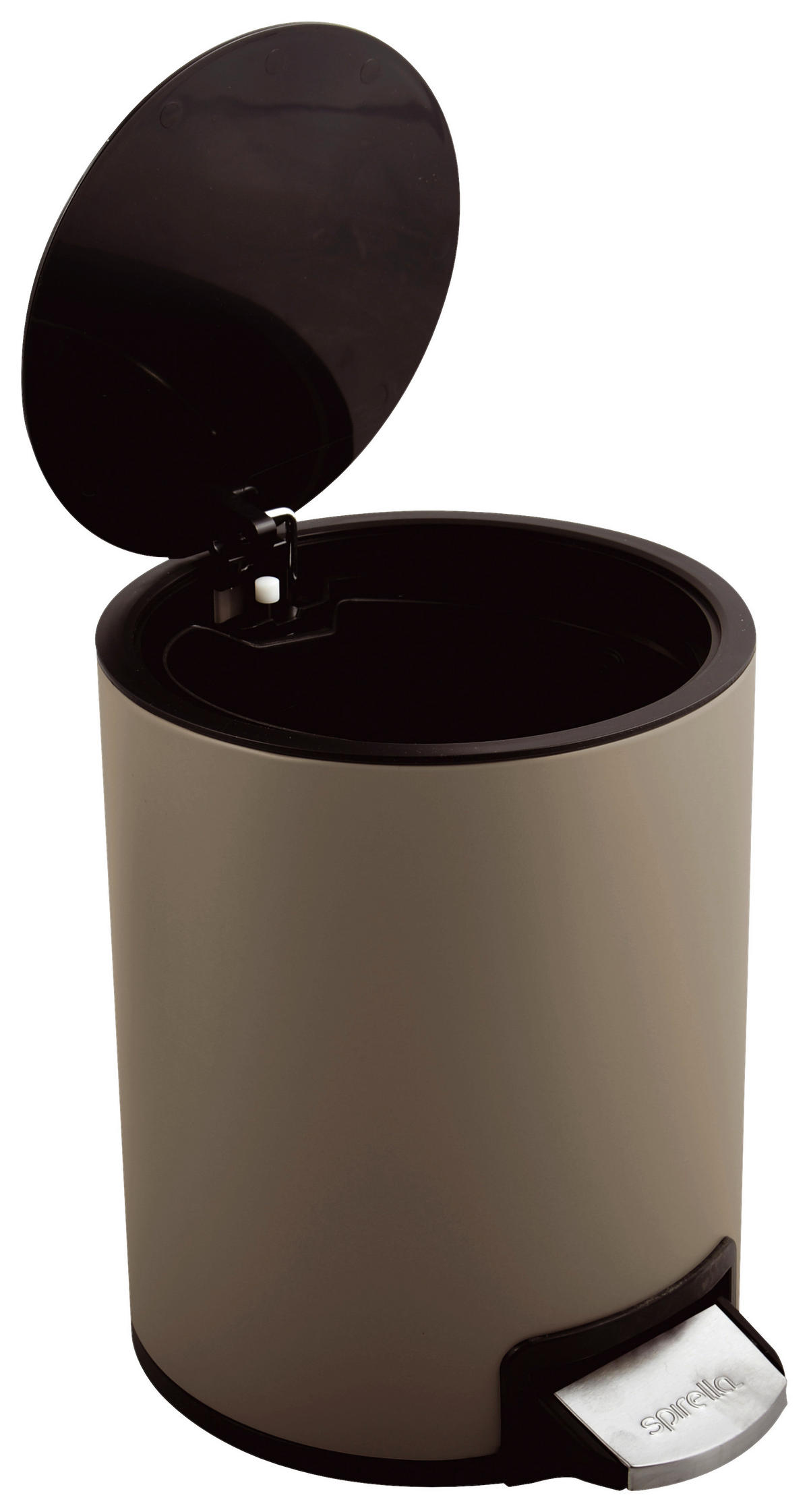 TRETEIMER RIKU 3 L  - Taupe/Schwarz, KONVENTIONELL, Kunststoff/Metall (16,8/21,8/23cm) - Spirella