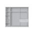 SCHWEBETÜRENSCHRANK 2-türig Weiß - Alufarben/Weiß, KONVENTIONELL, Glas/Holzwerkstoff (250/216/68cm) - Hom`in SCHWEBETÜRENSCHRANK 2-türig Weiß - Alufarben/Weiß, KONVENTIONELL, Glas/Holzwerkstoff (250/216/68cm) - Hom`in