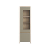 VITRINE  in Eukalyptusholzfarben  - Eichefarben/Eukalyptusholzfarben, Design, Holzwerkstoff (58/195/39cm) - MID.YOU