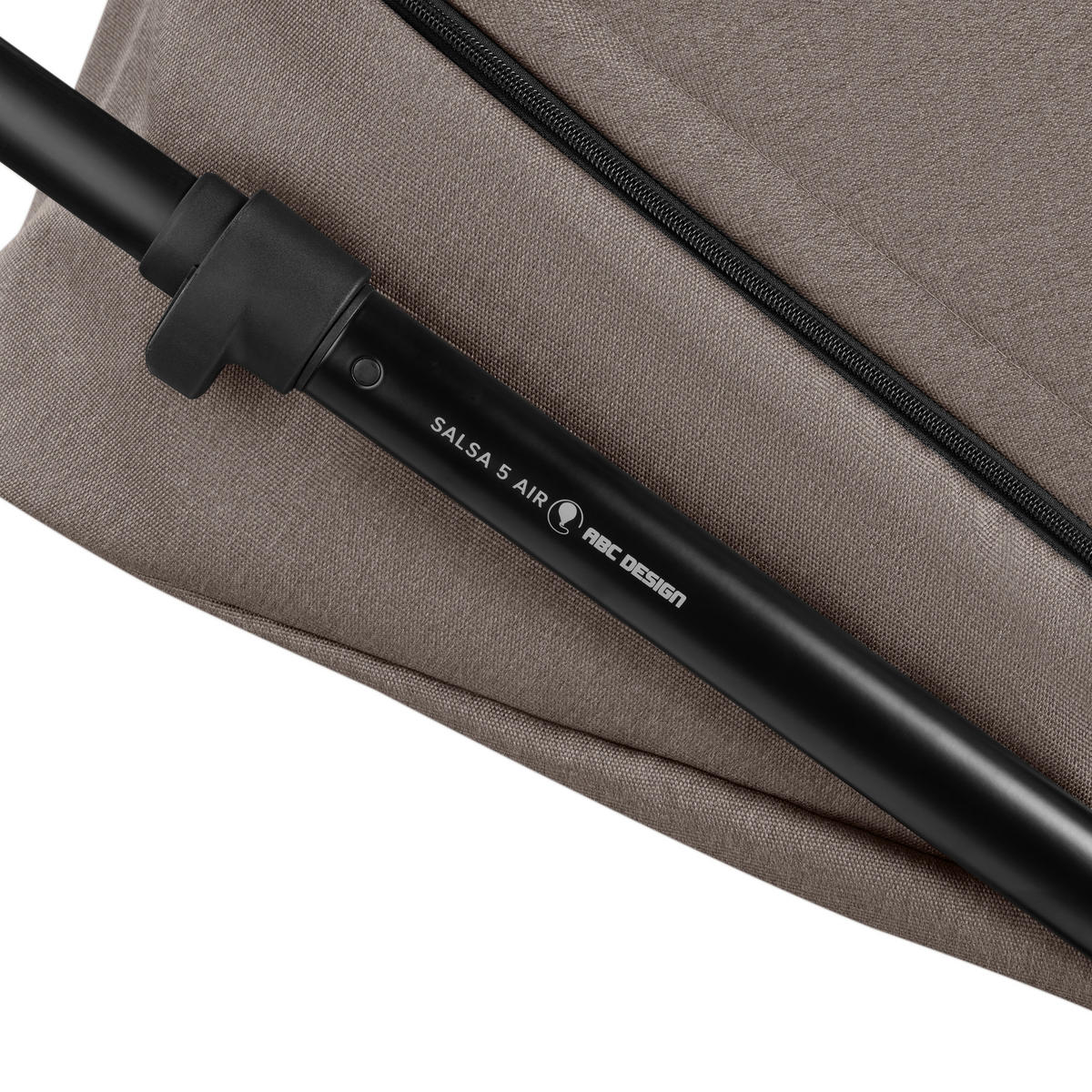 KINDERWAGENSET  Salsa 5 Air All in One Set + Isofix Base Root  Nature  - Graubraun/Schwarz, Basics, Textil/Metall (63/118/95.5cm) - ABC Design