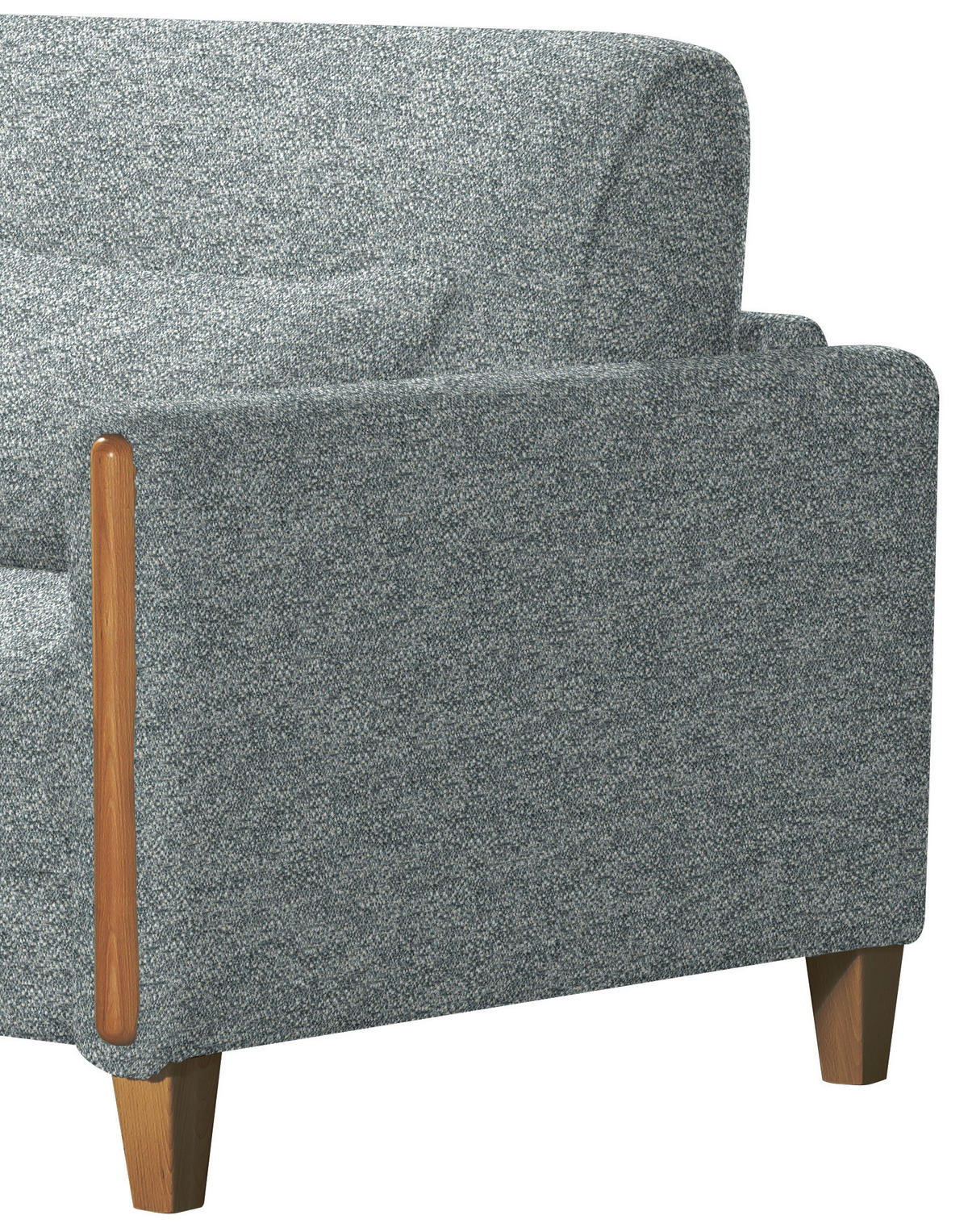 SCHLAFSOFA in Flachgewebe Anthrazit, Buchefarben  - Anthrazit/Buchefarben, Design, Holz/Textil (174/88/104cm) - Niels Andersson