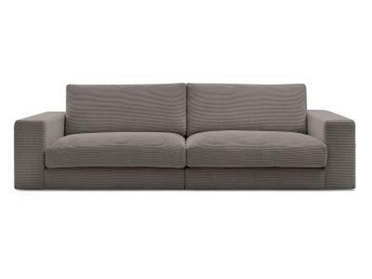 3-SITZER-SOFA LEONARD Cord Taupe  - Taupe/Schwarz, MODERN, Kunststoff/Textil (274/77/109cm)