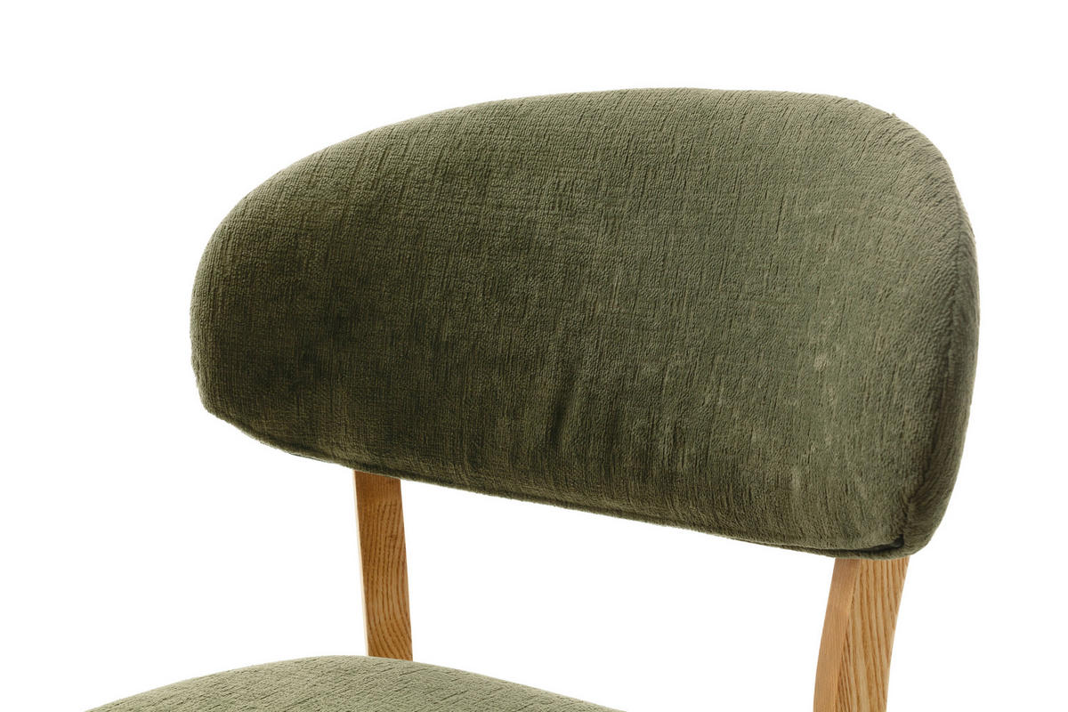 STUHL in Holz, Textil Olivgrün, Wildeiche  - Wildeiche/Olivgrün, KONVENTIONELL, Holz/Textil (50/82/57cm) - Venda
