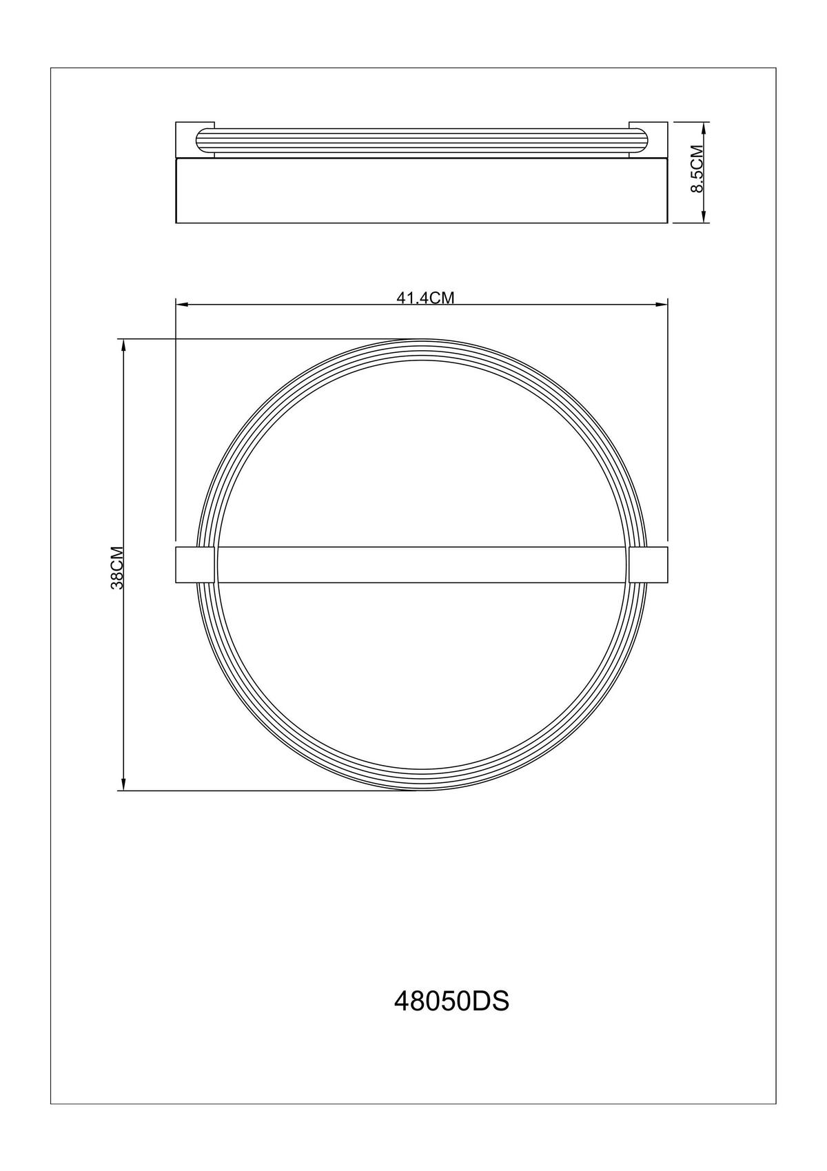 STROPNA LED-SVETILKA  Fletcher   3000 K 230 V  - črna/bela, Design, kovina/umetna masa (41,4/38/8,5cm) - Globo