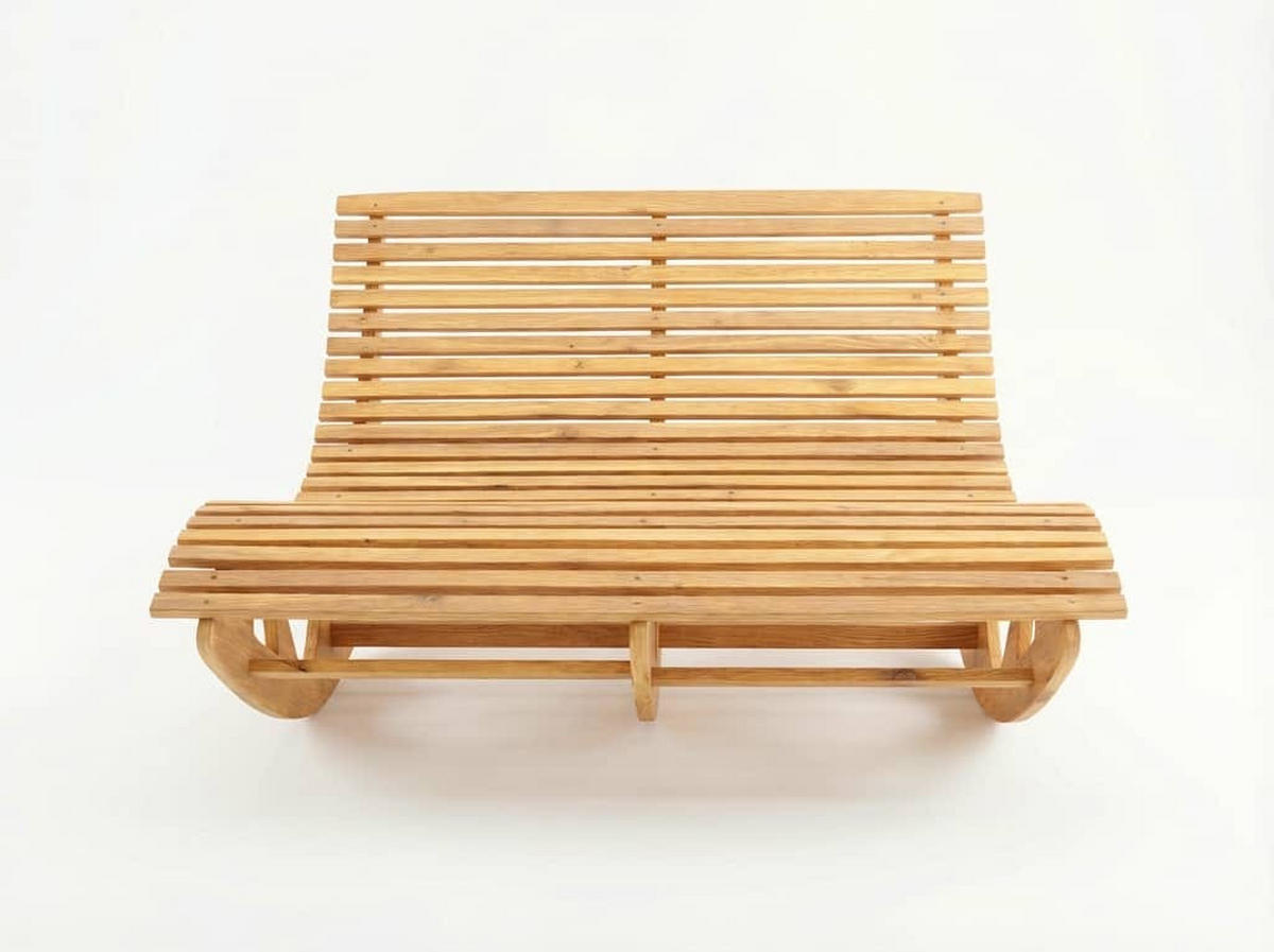 SCHAUKELLIEGE  - Akaziefarben, Basics, Holz (156/120/72cm)