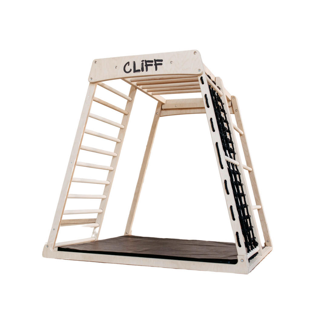 KLETTERGERÜST - Schwarz/Weiß, Basics, Holz (113/115/110cm) - CLIFF