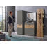 GARDEROBENSCHRANK Eiche furniert, massiv lackiert Eichefarben, Fango - Fango/Eichefarben, Design, Holz/Metall (61/198/36cm) - Dieter Knoll