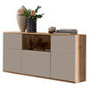 SIDEBOARD Grau, Buchefarben  150/85/40 cm  - Buchefarben/Grau, KONVENTIONELL, Glas/Holzwerkstoff (150/85/40cm) - Venda
