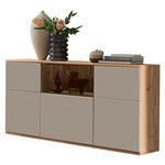 SIDEBOARD Grau, Buchefarben  150/85/40 cm  - Buchefarben/Grau, KONVENTIONELL, Glas/Holzwerkstoff (150/85/40cm) - Venda