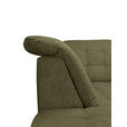 ECKSOFA Olivgrün Chenille Bettkasten, Schlaffunktion, Rücken echt, Kopfteilverstellung, Liegefläche im Originalstoff  - Chromfarben/Olivgrün, KONVENTIONELL, Kunststoff/Textil (205/260cm) - Carryhome