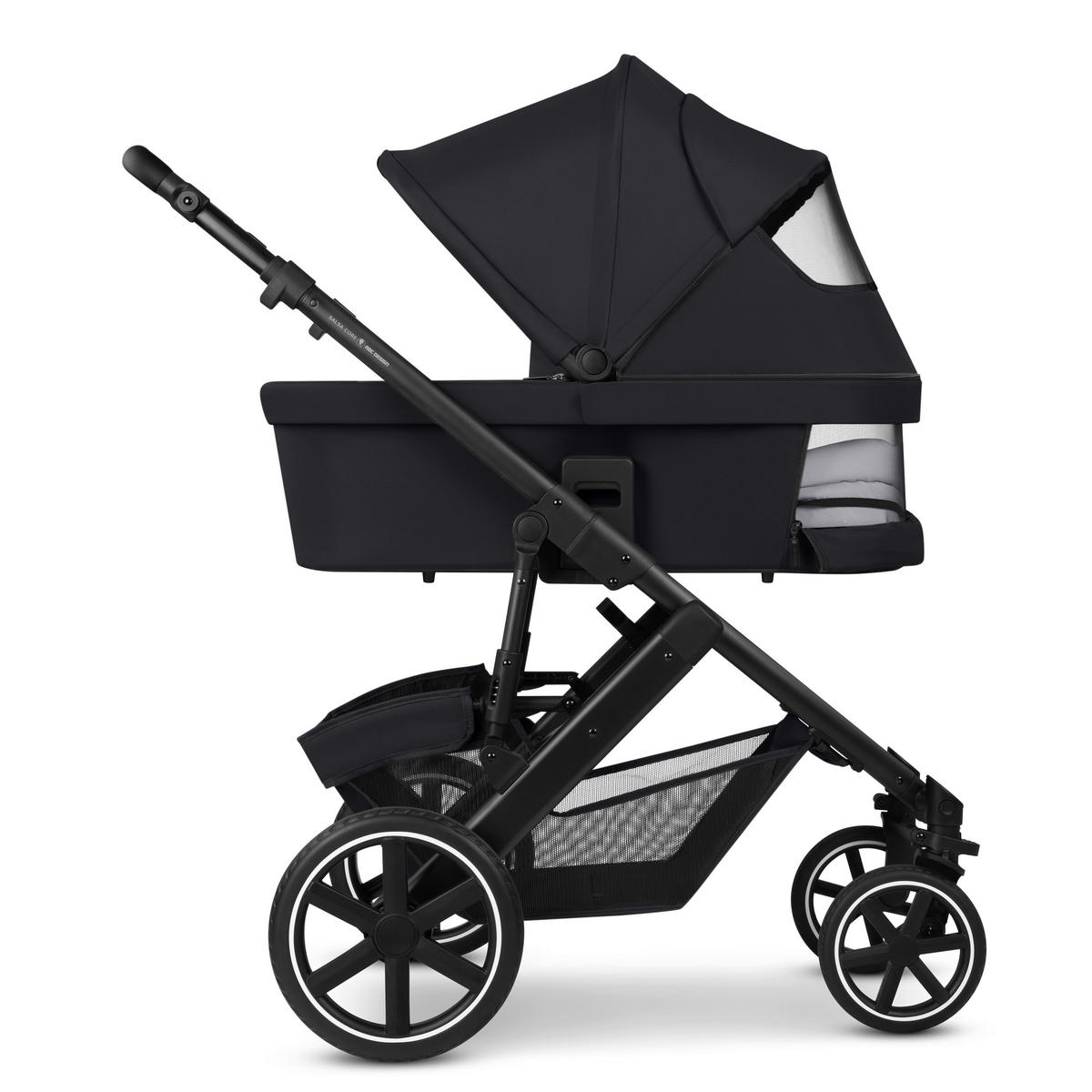 KINDERWAGENSET Salsa Core All in One  - Schwarz, Basics, Textil/Metall (63/123/97cm) - ABC Design