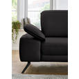 ECKSOFA in Echtleder Dunkelbraun  - Dunkelbraun/Schwarz, Design, Leder/Metall (332/193cm) - Dieter Knoll