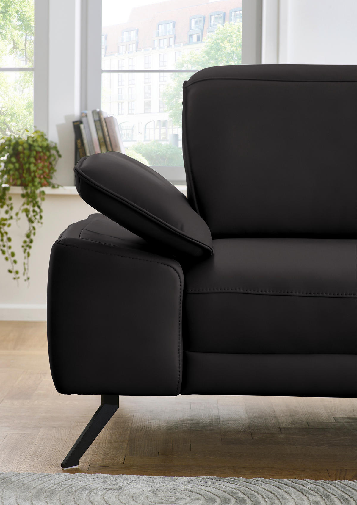 ECKSOFA in Echtleder Dunkelbraun  - Dunkelbraun/Schwarz, Design, Leder/Metall (332/193cm) - Dieter Knoll