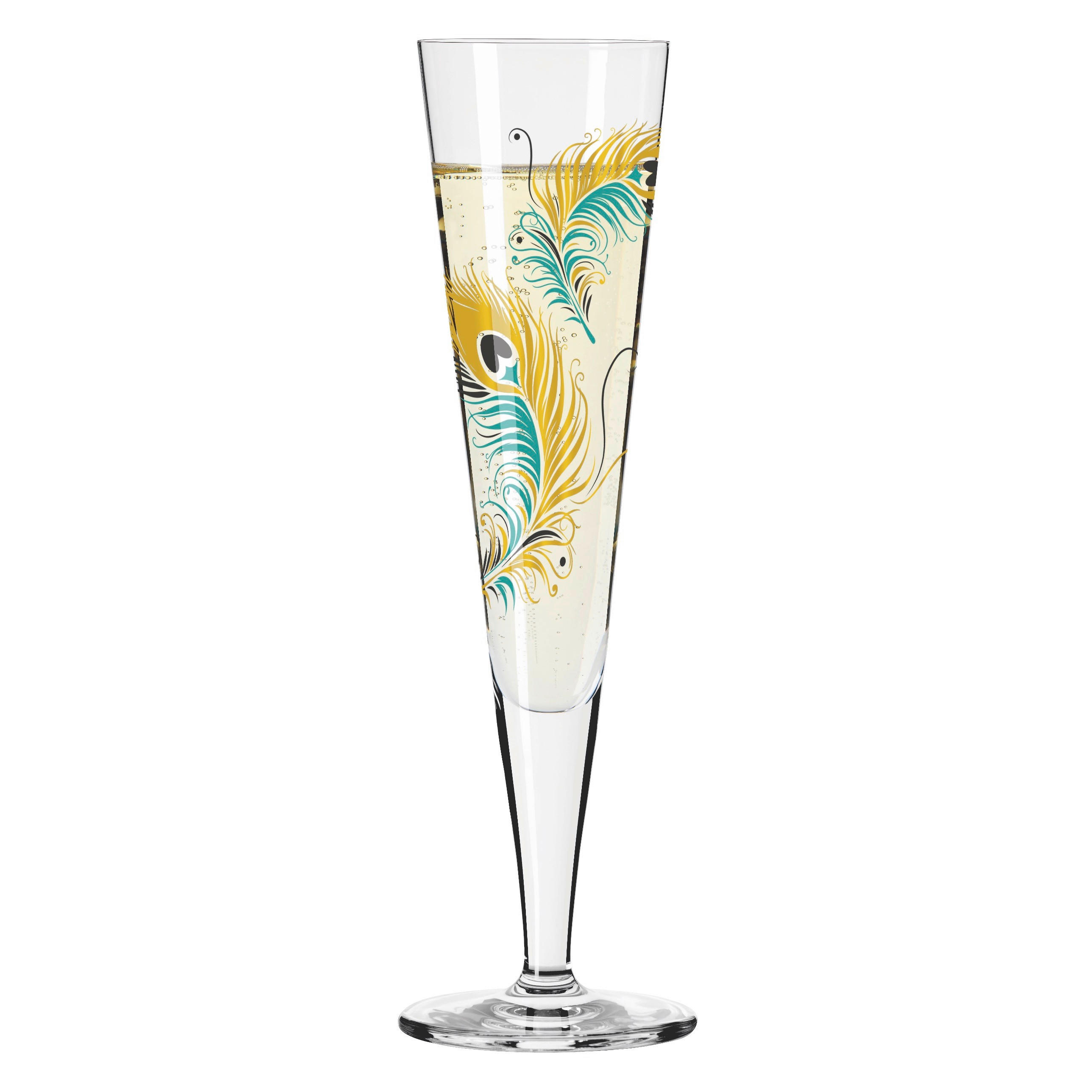 CHAMPAGNERGLAS 205 ml  - Transparent/Goldfarben, Design, Glas (7.2/24.0cm) - Ritzenhoff