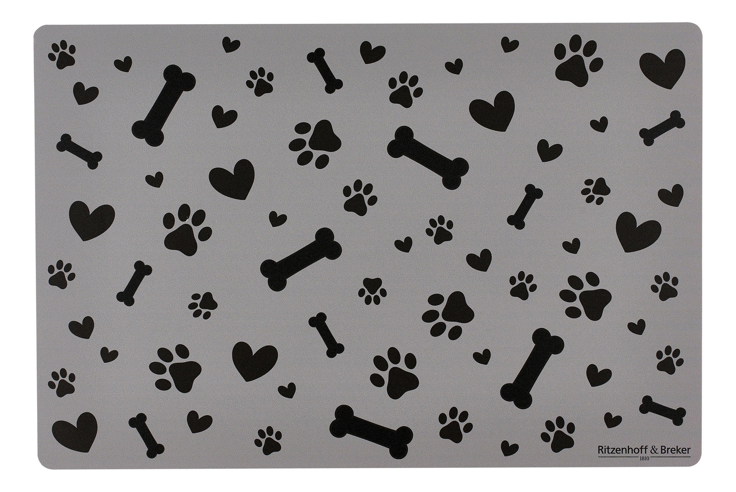 NAPFUNTERLAGE - Schwarz/Grau, Trend, Kunststoff (45/30/0,1cm) - Ritzenhoff Breker