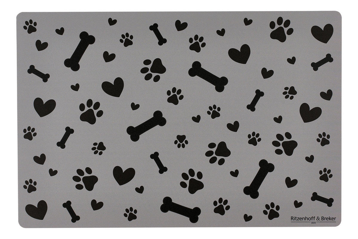 NAPFUNTERLAGE - Schwarz/Grau, Trend, Kunststoff (45/30/0,1cm) - Ritzenhoff Breker