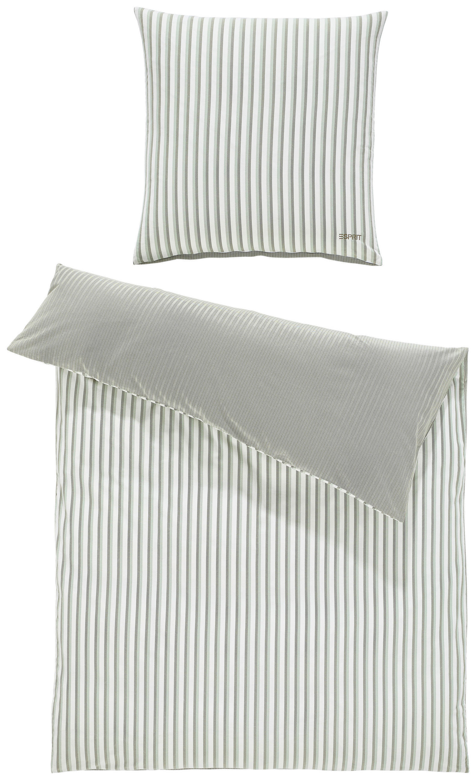 Esprit Bettwäsche Herringbone Salbeigrün 155x220 cm