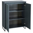 KOMMODE  in 80/103/38 cm  - Anthrazit/Schwarz, KONVENTIONELL, Holzwerkstoff/Metall (80/103/38cm) - Carryhome