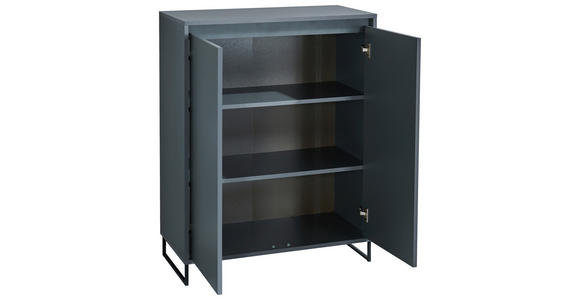 KOMMODE in 80/103/38 cm - Anthrazit/Schwarz, KONVENTIONELL, Holzwerkstoff/Metall (80/103/38cm) - Carryhome
