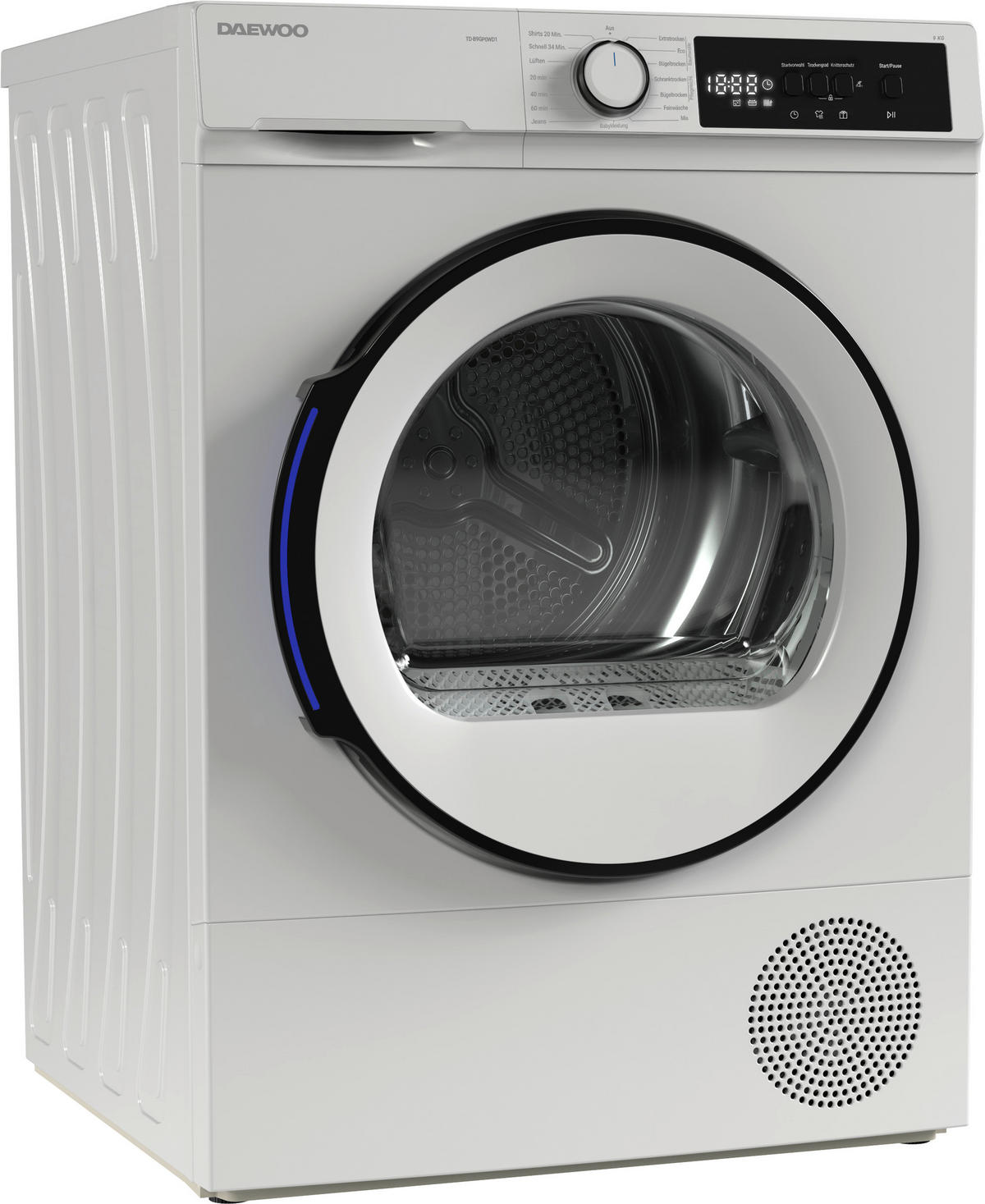 WÄRMEPUMPENTROCKNER TD-B0GP1WD0-DE  - Weiß, Basics, Glas/Kunststoff (59.6/84.5/60.9cm) - Daewoo