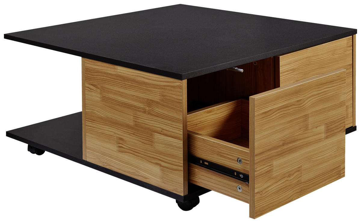 KLUB STOLIĆ antracit, boje pijeska  drvni materijal  - boje pijeska/antracit, Moderno, drvni materijal/plastika (70/70/36,5cm) - MID.YOU