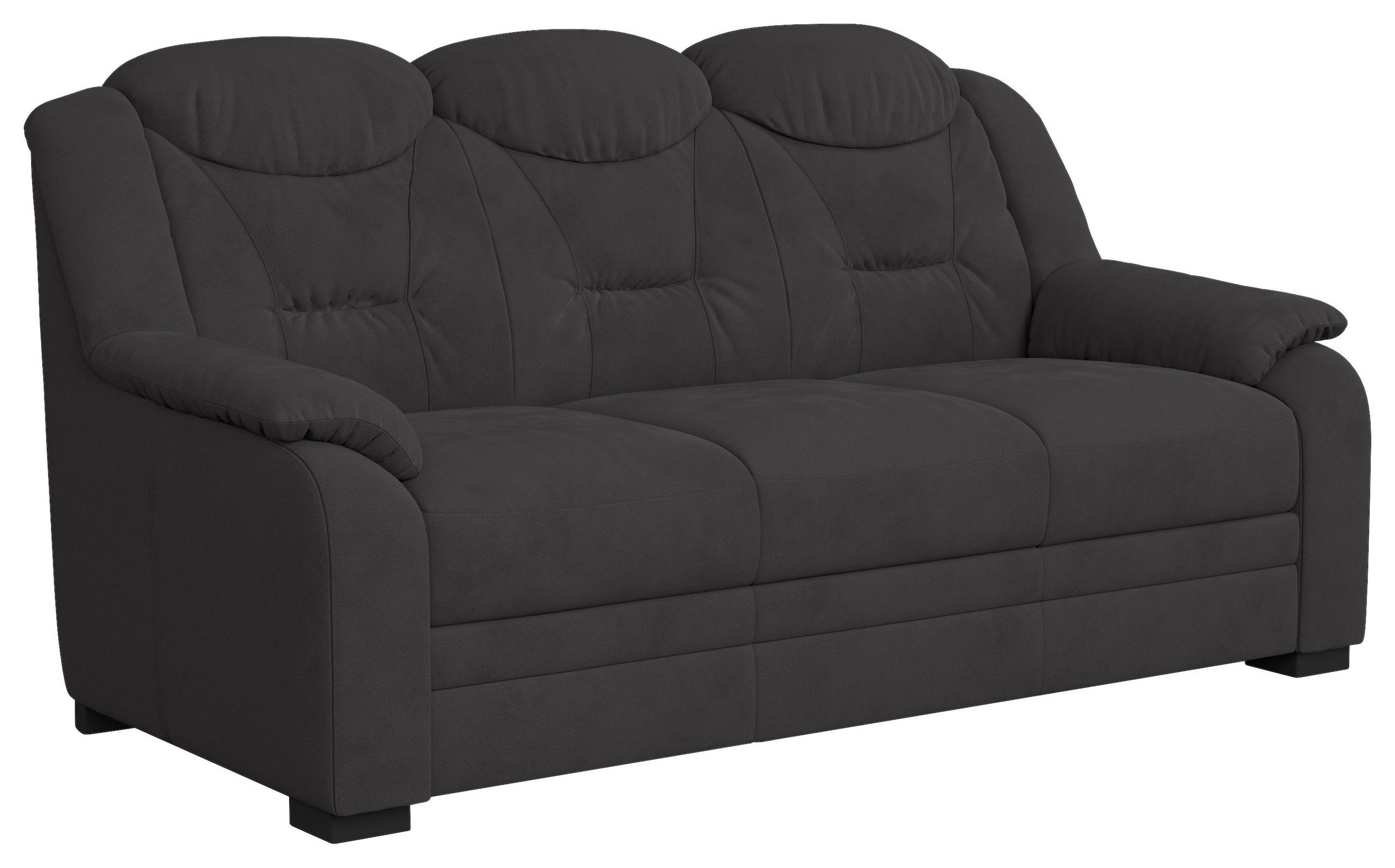 3-SITZER-SOFA Mikrofaser Anthrazit  - Anthrazit/Schwarz, Basics, Kunststoff/Textil (189/99/99cm) - MID.YOU