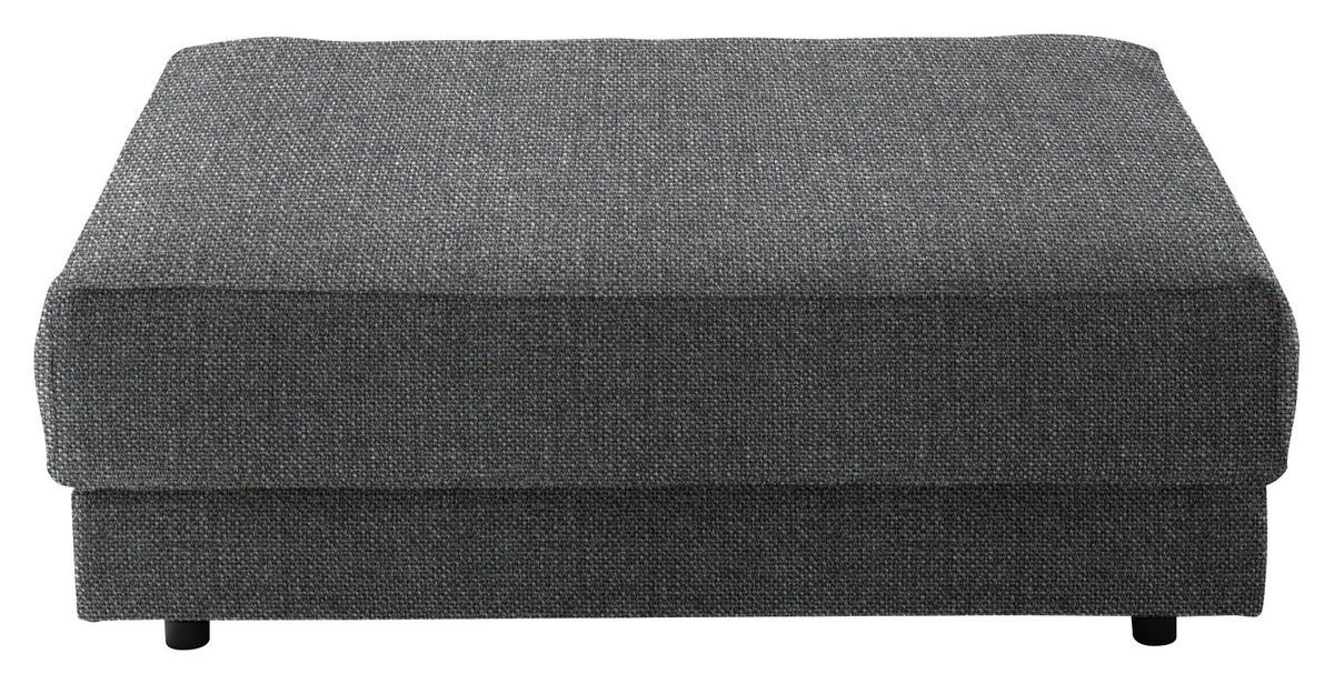 HOCKER in Textil Dunkelgrau  - Dunkelgrau/Schwarz, Design, Kunststoff/Textil (105/38/117cm) - home24