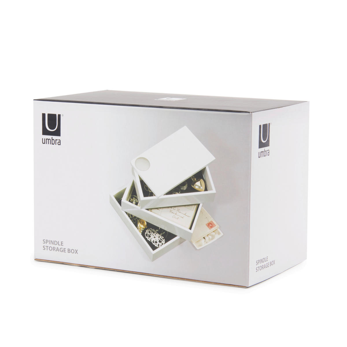 SCHMUCKBOX - Weiß, Basics, Holzwerkstoff (12/13/19cm) - Umbra