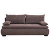 SCHLAFSOFA in Webstoff, Plüsch Braun  - Schwarz/Braun, Konventionell, Textil (203/72-96/98cm) - Novel