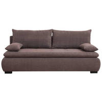 SCHLAFSOFA in Webstoff, Plüsch Braun  - Schwarz/Braun, Konventionell, Textil (203/72-96/98cm) - Novel