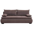 SCHLAFSOFA in Webstoff, Plüsch Braun  - Schwarz/Braun, KONVENTIONELL, Textil (203/72-96/98cm) - Novel