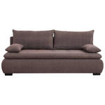 SCHLAFSOFA in Webstoff, Plüsch Braun  - Schwarz/Braun, KONVENTIONELL, Textil (203/72-96/98cm) - Novel