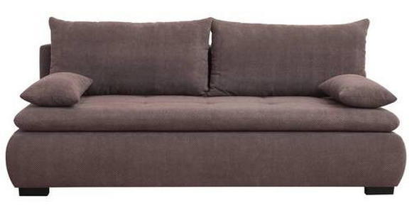 SCHLAFSOFA Webstoff, Plüsch Braun - Schwarz/Braun, KONVENTIONELL, Textil (203/72-96/98cm) - Novel