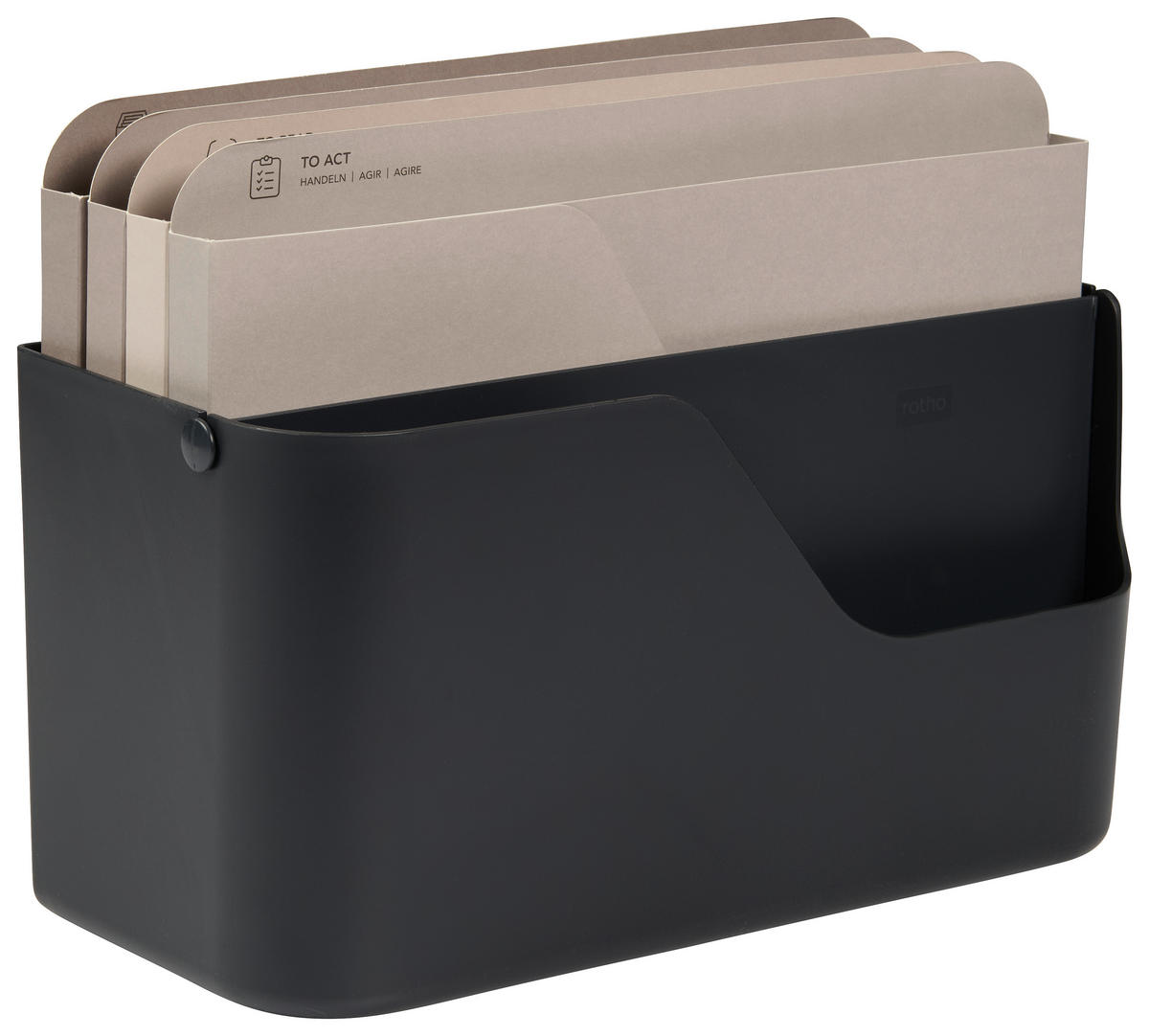 MAGAZINBOX 16,2/29,5/35,5 cm  - Schwarz, KONVENTIONELL, Kunststoff (16,2/29,5/35,5cm) - Rotho