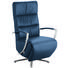 RELAXSESSEL in Leder Blau - Chromfarben/Blau, Design, Leder/Metall (64/112/80cm) - Cantus RELAXSESSEL in Leder Blau - Chromfarben/Blau, Design, Leder/Metall (64/112/80cm) - Cantus