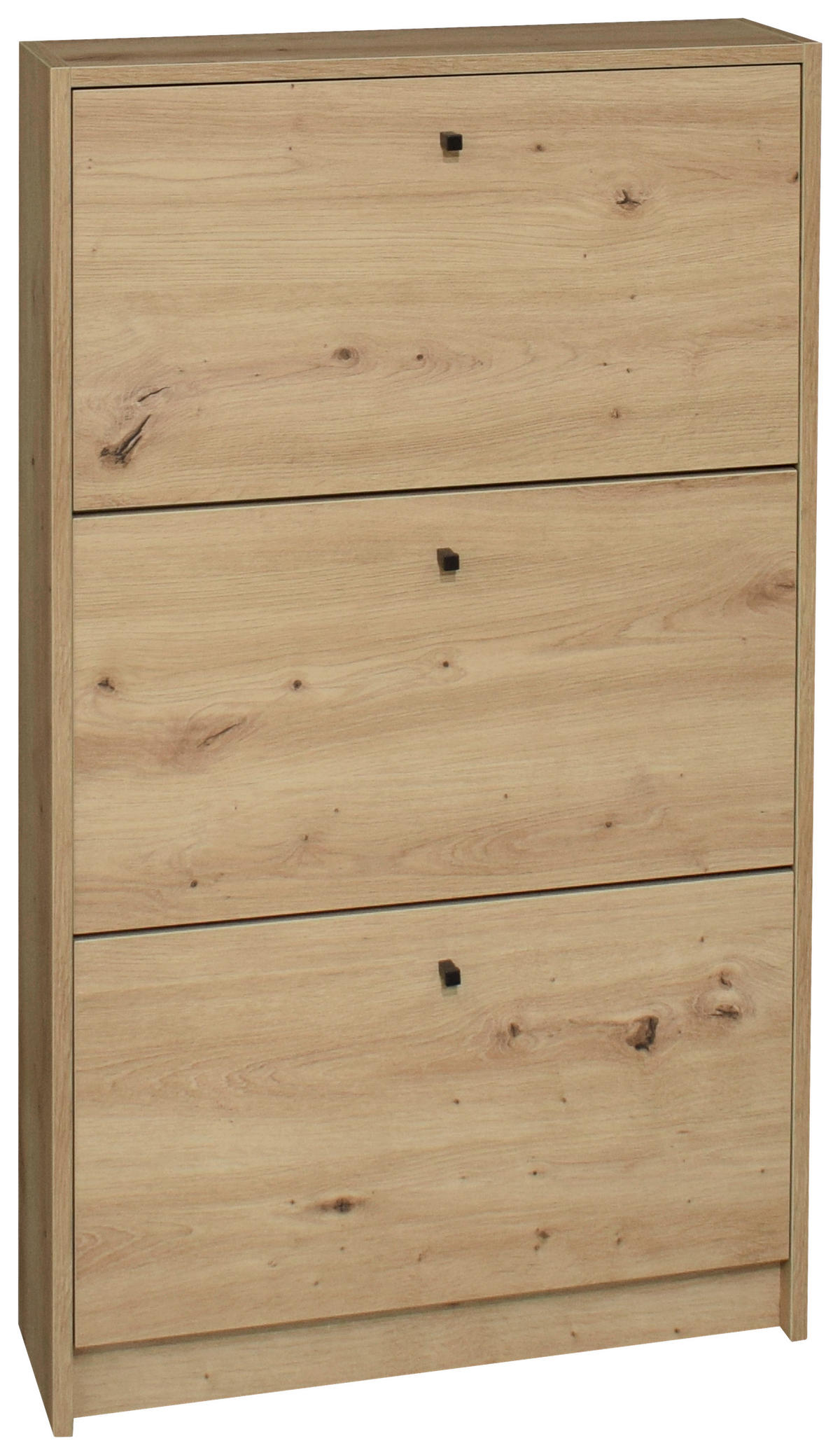 SCHUHKIPPER Flap  in 60/104/16 cm  - Eichefarben/Schwarz, Design, Holzwerkstoff/Metall (60/104/16cm) - Xora