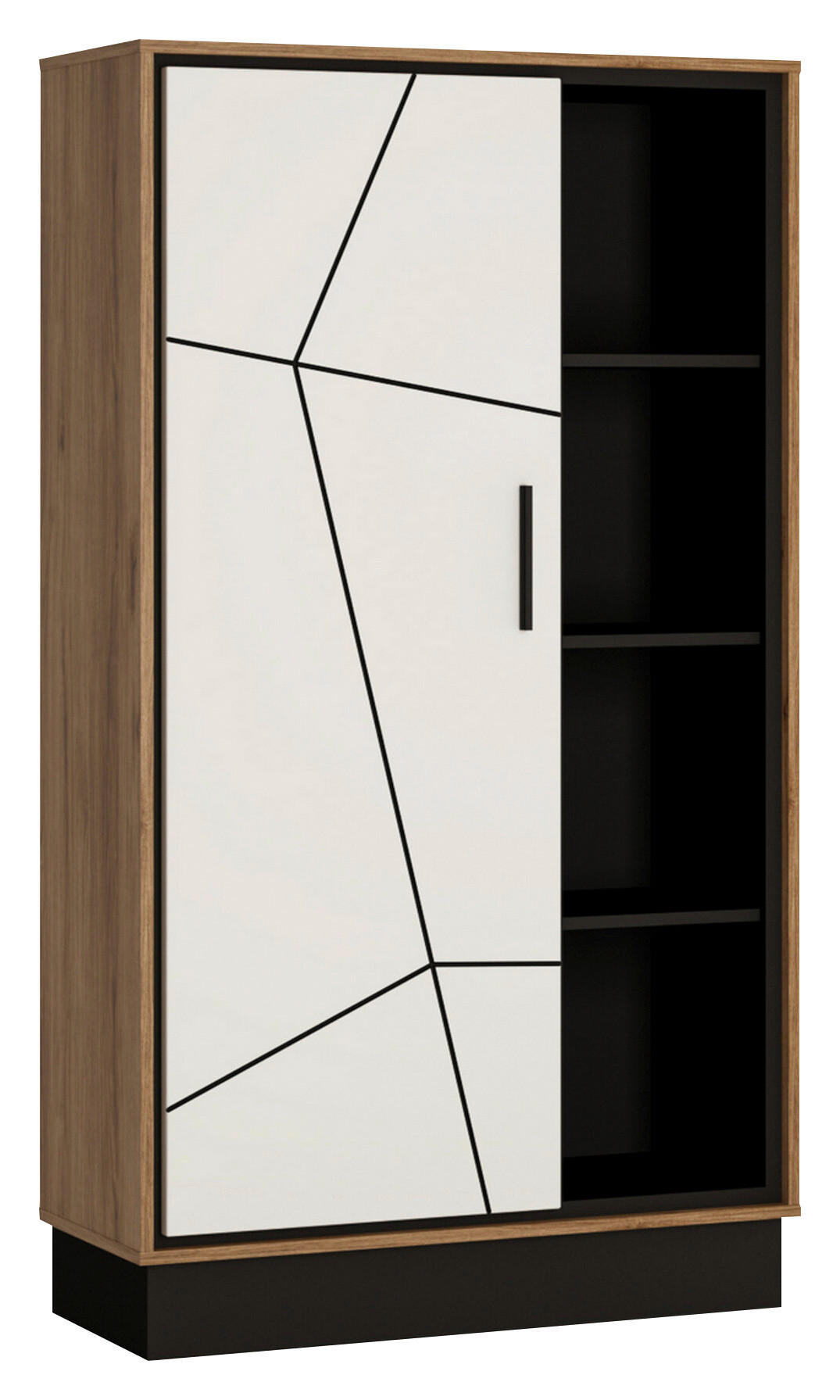 Bücherwand Brolo Catania Eiche/Schwarz B:85,4cm