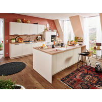 EINBAUKÜCHE PERFECT SOFT  - Kaschmir/Eichefarben, Design, Holzwerkstoff - Moderano