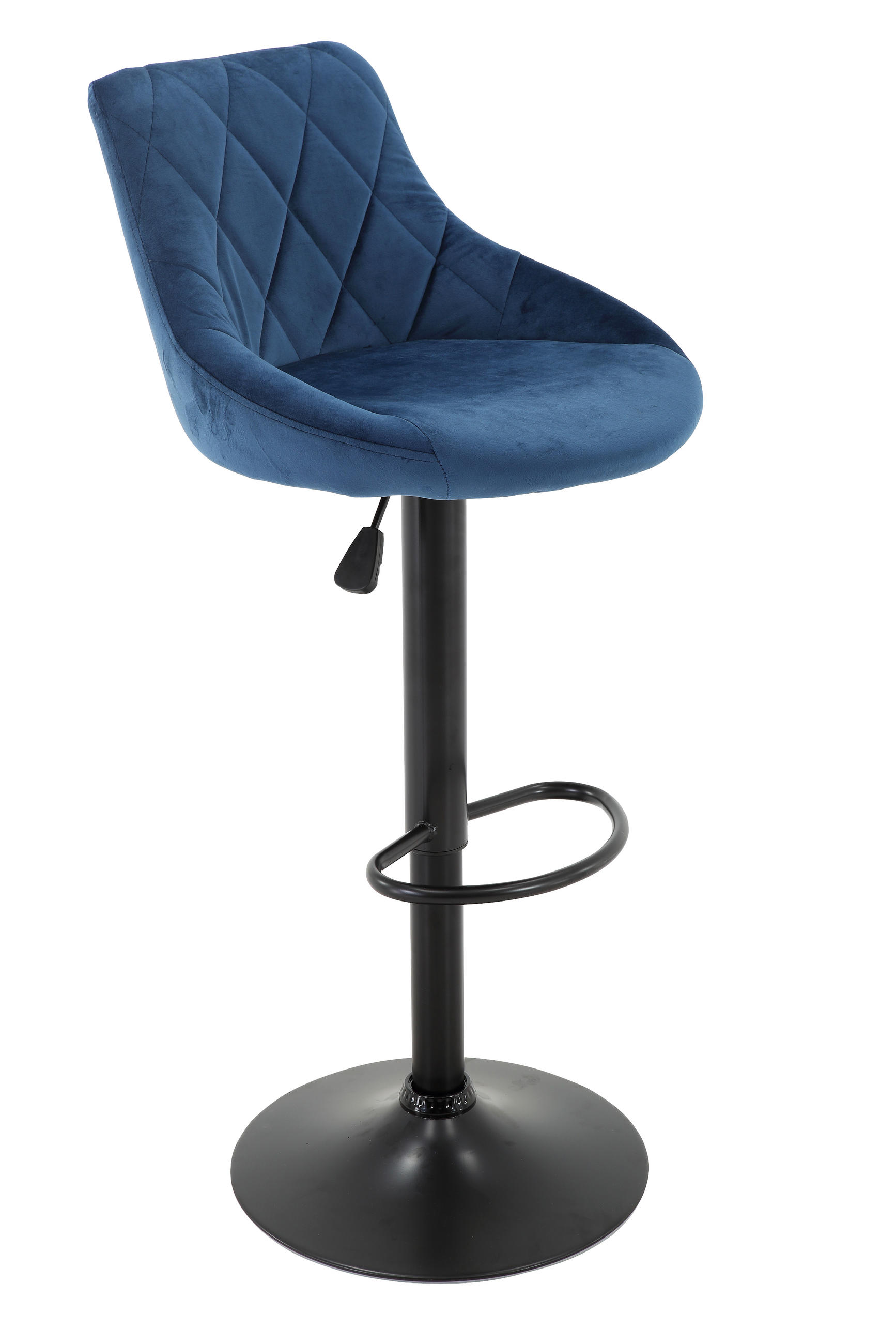 BARSKA STOLICA plava, crna - plava/crna, Moderno, metal/tekstil (47.5/82-103/52cm) - Xora