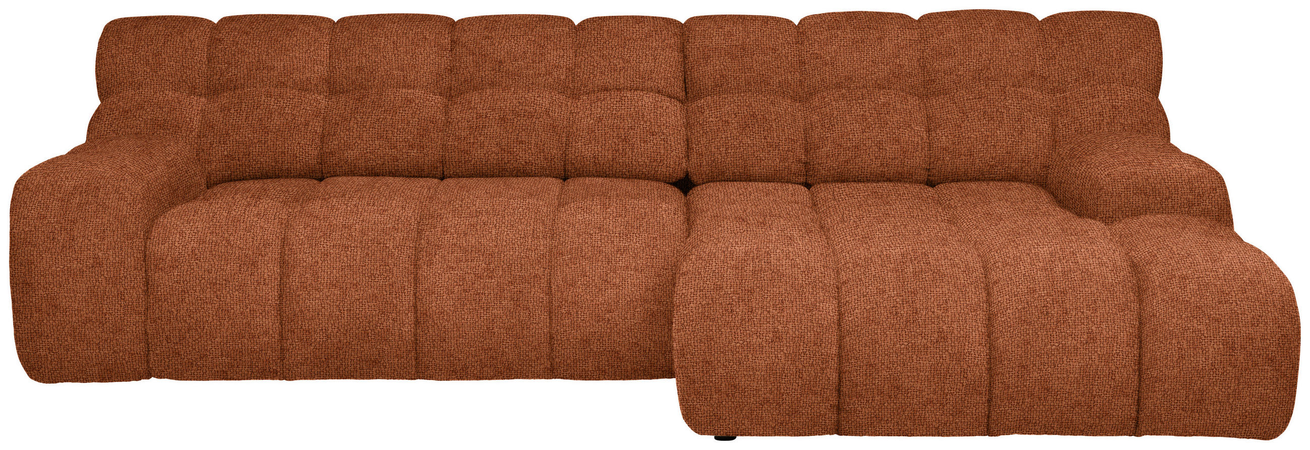 ECKSOFA in Webstoff Rostfarben  - Rostfarben/Schwarz, Modern, Kunststoff/Textil (297/180cm) - Welnova