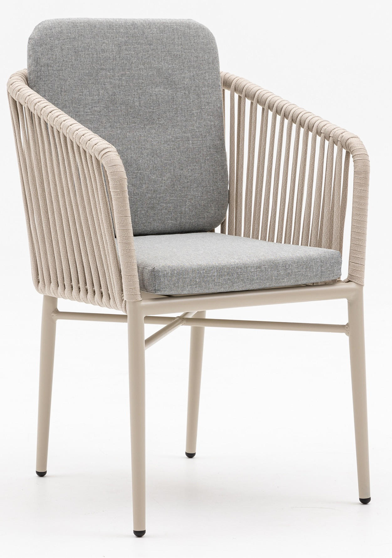 STAPELSESSEL Aluminium Champagner, Beige  - Champagner/Beige, MODERN, Textil/Metall (61/82/63cm) - Acamp