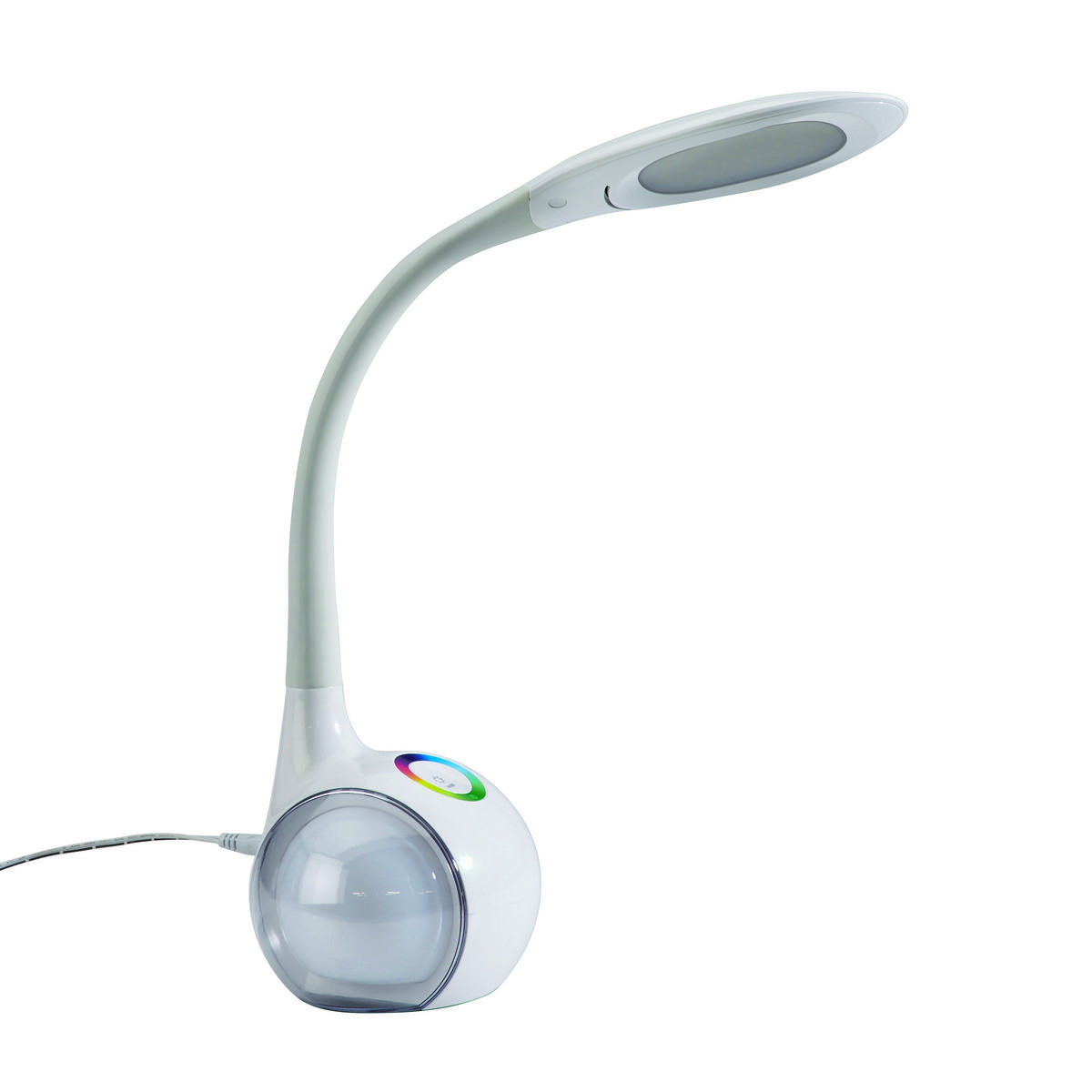 LED LAMPA NA PÍSACÍ STÔL, dotykový stmievač, 51 cm - biela, Trend, plast (51cm) - Boxxx