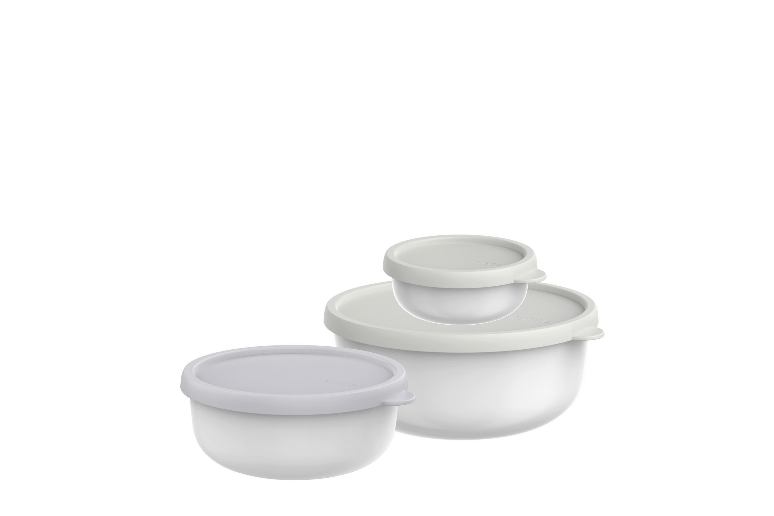 VORRATSDOSENSET 3-teilig  - Weiß, KONVENTIONELL (19,6/19,4/8,3cm) - Mepal