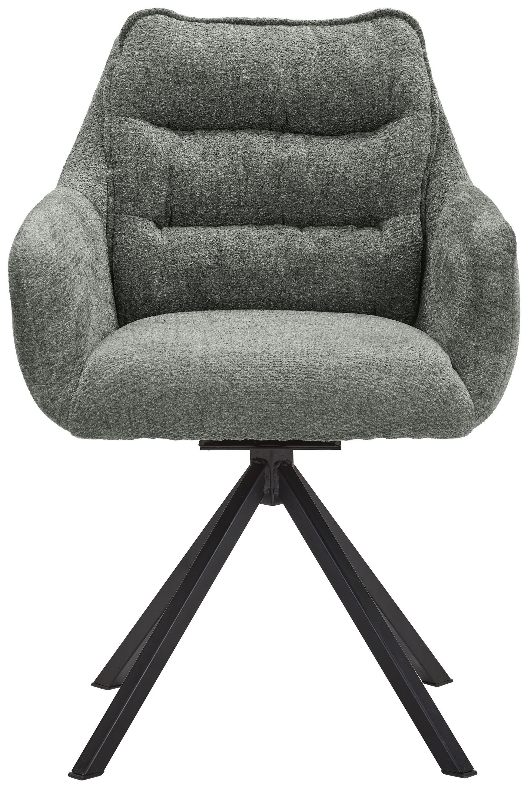 ARMLEHNSTUHL  in Stahl Chenille  - Türkis/Schwarz, KONVENTIONELL, Textil/Metall (59/86/69,5cm) - Linea Natura