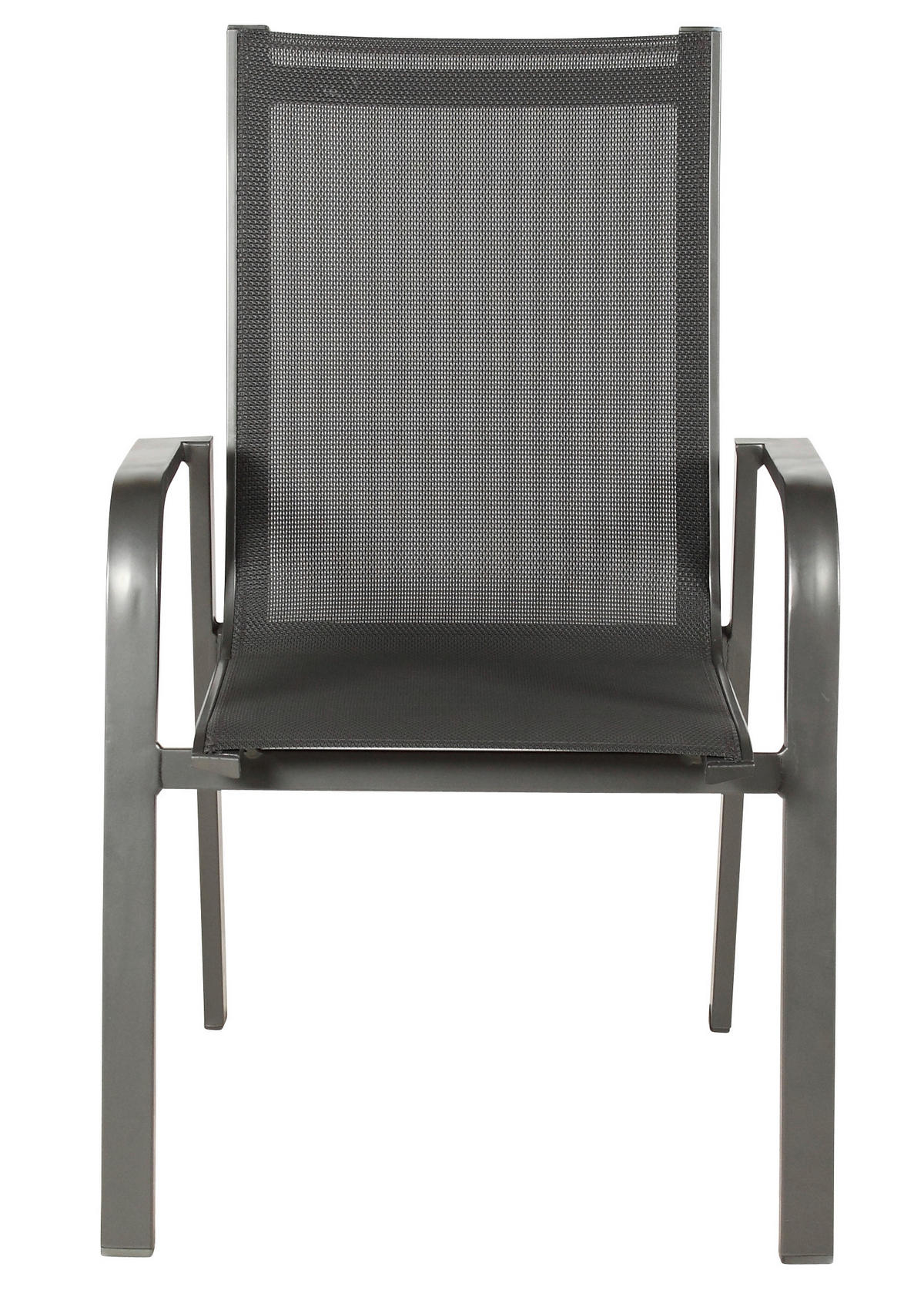 GARTENSET beschichtet Aluminium  - Schieferfarben/Anthrazit, Basics, Textil/Metall (160+60/98/72cm) - Acamp